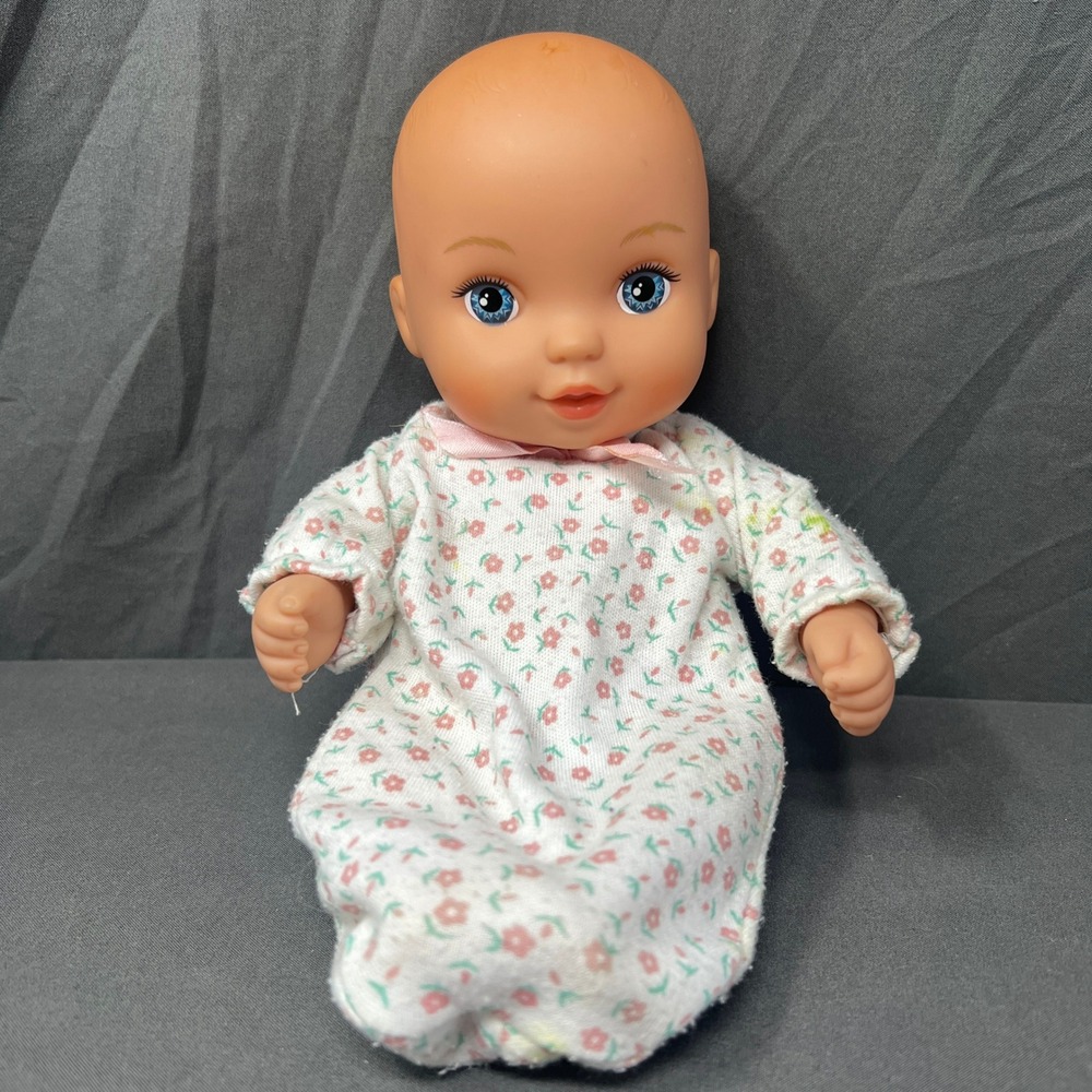 Lauer Water Baby Doll Bath Toy 9 Inch Floral outfit Just Play 2016 Soft Rubber